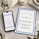 Search for minimalist birthday invitations Navy blue