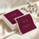 Search for burgundy wedding napkins Simple