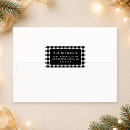 Search for buffalo plaid return address labels Black and white