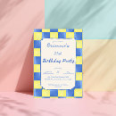 Search for blue and yellow birthday invitations Modern