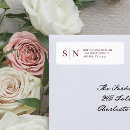 Search for classic red and white return address labels Simple