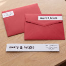 Search for merry and bright return address labels Minimalist