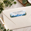 Search for blue ridge mountain return address labels Evergreen pine tree country