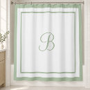 Search for sage shower curtains Monogram letter initial