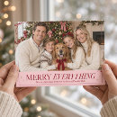 Search for pink ribbon christmas cards Merry everything