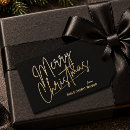 Search for black and gold gift tags Merry christmas