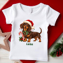 Search for dachshund kids tshirts Candy cane