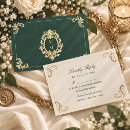 Search for emerald green and gold wedding rsvp cards Elegant