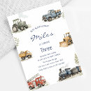 Search for train 3rd birthday invitations Boy