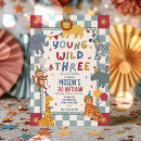 Search for young wild and three birthday invitations Calling all party animals