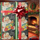 Search for nostalgic wrapping paper Santa claus
