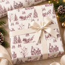 Search for toile christmas wrapping paper Nostalgic