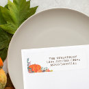 Search for fall colours return address labels Watercolor
