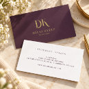 Search for maroon business cards Gold