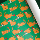 Search for orange christmas wrapping paper Vintage