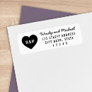 Search for monogram heart return address labels Monogrammed