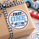 Search for chequered racing stickers Race car birthday