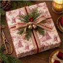 Search for christmas scene wrapping paper Red