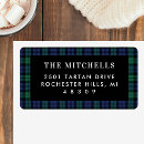 Search for blue gingham return address labels Modern