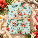 Search for surfing wrapping paper Santa