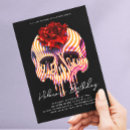 Search for day of the dead party invitations Floral skull