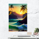 Search for hawaii posters Sunset