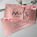 Search for nail salon business cards Typography