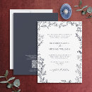 Search for formal navy blue wedding invitations Qr code
