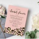 Search for leopard bridal shower invitations Gold