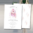 Search for pink feathers sweet 16 invitations Dream catcher