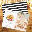 Search for horizontal twins 1st birthday invitations Girls