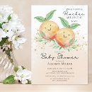 Search for sweet little peach baby shower invitations Watercolor