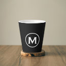Search for monogram black and white mugs Initial