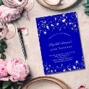 Search for royal blue and white birthday invitations Silver
