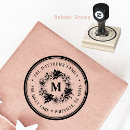 Search for monogrammed monogram initial letter rubber stamps Family