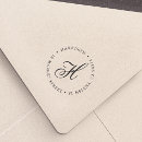 Search for classic monogram return address rubber stamps Script