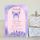 Search for pink and purple butterfly invitations Lavender
