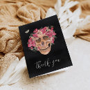 Search for skulls thank you cards Floral skull