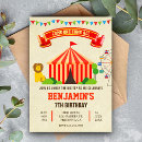 Search for vintage circus party invitations Colourful