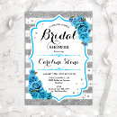 Search for blue and silver bridal shower invitations For her