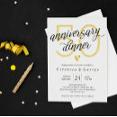 Search for anniversary dinner invitations Black and white