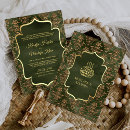 Search for olive green gold wedding invitations Nikah