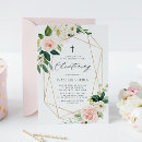 Search for geometric christening invitations Botanical