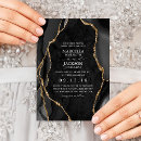 Search for black marble wedding invitations Watercolor