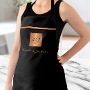 Search for elegant gold aprons Monogrammed
