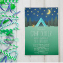 Search for camping birthday invitations Campfire