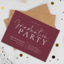 Search for burgundy graduation invitations Simple