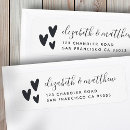 Search for heart shape return address labels Black and white