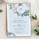 Search for blue 75th birthday invitations Watercolor