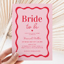 Search for brides bridal shower invitations Pink and red